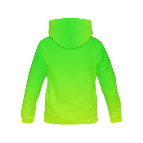 Gradient Neon Green All Over Print Hoodie for Men (USA Size) (Model H13)