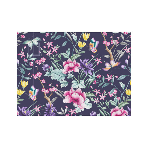 Tropical Flowers Butterflies I Neoprene Water Bottle Pouch/Small