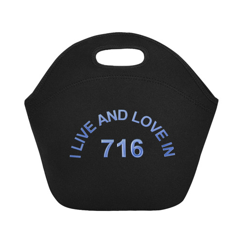 I LIVE AND LOVE IN 716 Neoprene Lunch Bag/Small (Model 1669)