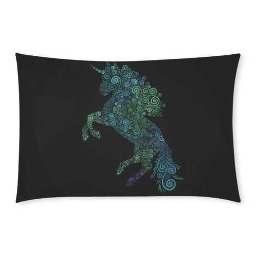 3D Psychedelic Unicorn blue and green 3-Piece Bedding Set