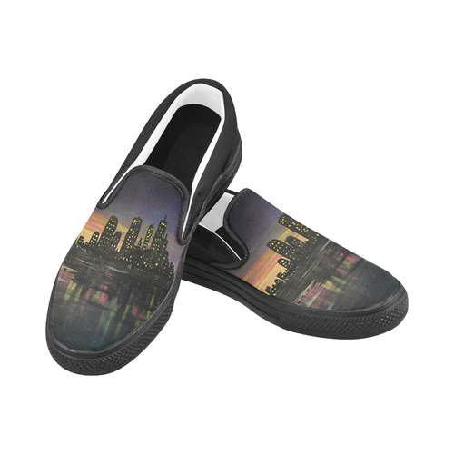 City Lights Slip-on Canvas Shoes for Men/Large Size (Model 019)