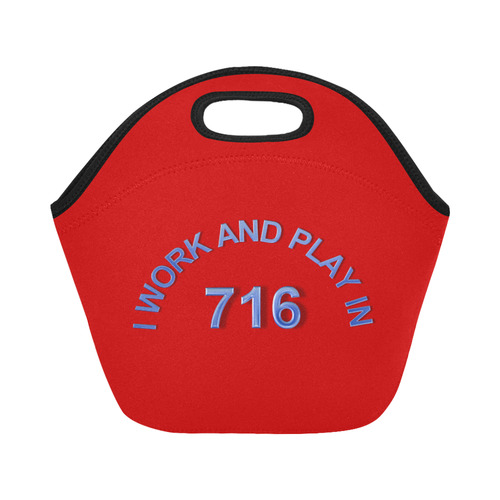 I WORK AND PLAY  IN 716 Neoprene Lunch Bag/Small (Model 1669)