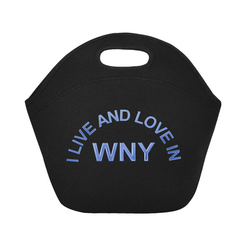 I LIVE AND LOVE IN WNY Neoprene Lunch Bag/Small (Model 1669)