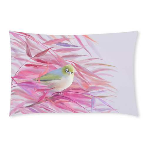 Cute SilverEye, angry bird watercolor 3-Piece Bedding Set