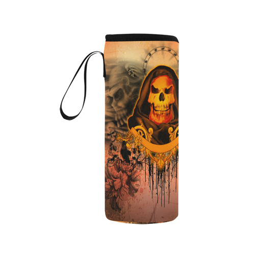 The skulls Neoprene Water Bottle Pouch/Medium