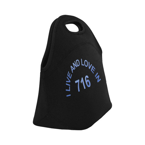 I LIVE AND LOVE IN 716 Neoprene Lunch Bag/Small (Model 1669)