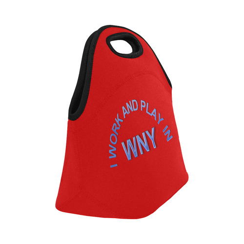 I WORK AND PLAY  IN WNY Neoprene Lunch Bag/Small (Model 1669)