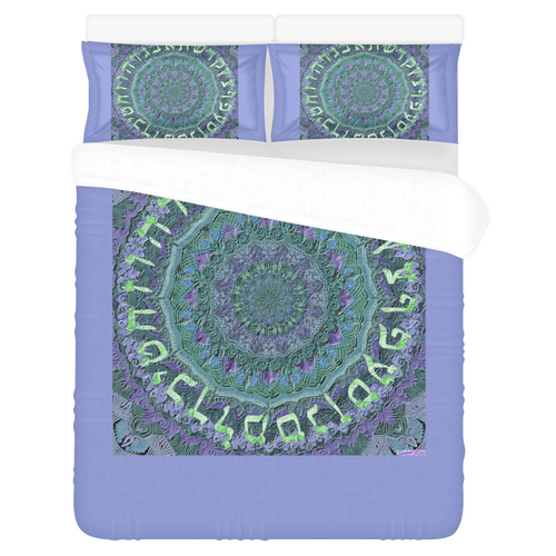 mandala alphabet dore 4 3-Piece Bedding Set