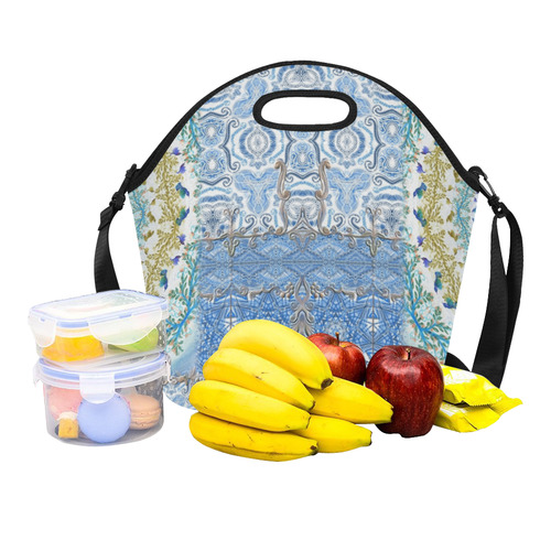 blue variations draft Neoprene Lunch Bag/Large (Model 1669)