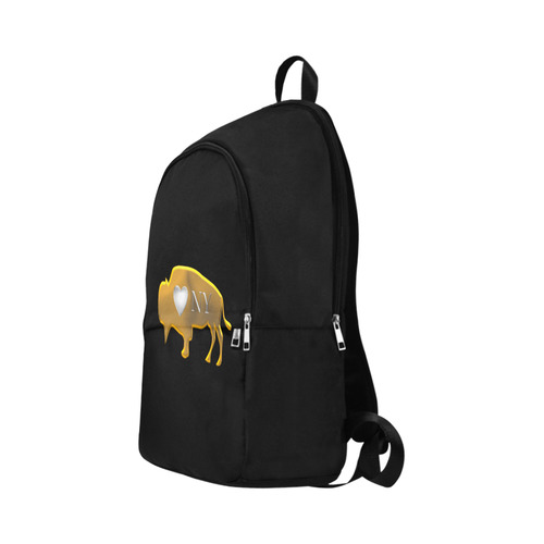 I Love Buffalo NY in Silver and Gold Fabric Backpack for Adult (Model 1659)