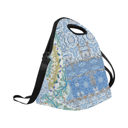 blue variations draft Neoprene Lunch Bag/Large (Model 1669)