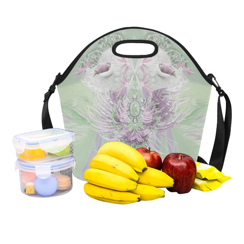 orchids 4 Neoprene Lunch Bag/Large (Model 1669)