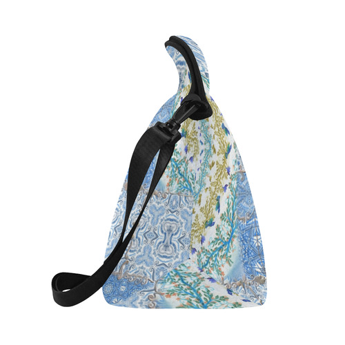 blue variations draft Neoprene Lunch Bag/Large (Model 1669)