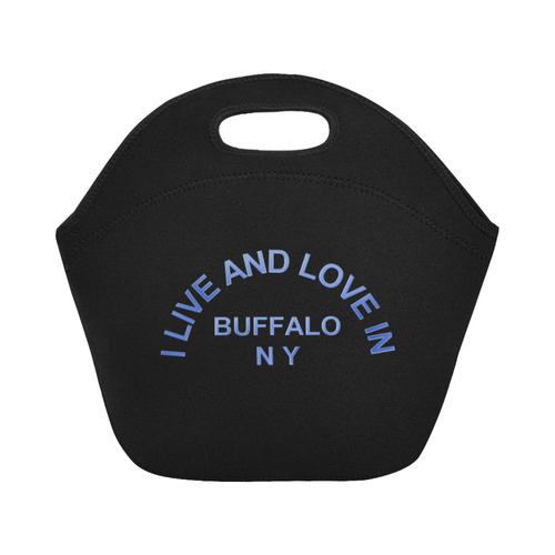 I LIVE AND LOVE  IN BUFFALO NY Neoprene Lunch Bag/Small (Model 1669)