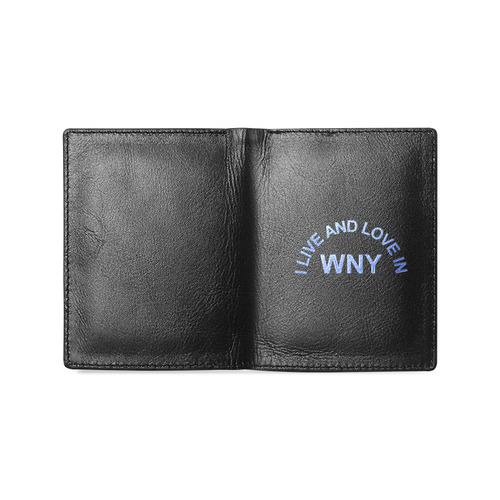 I LIVE AND LOVE IN WNY Men's Leather Wallet (Model 1612)