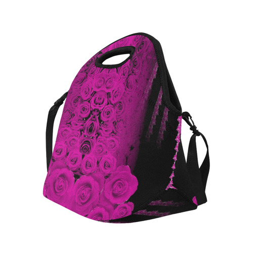 rose 2 love pink Neoprene Lunch Bag/Large (Model 1669)