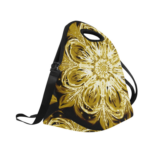 flower 10 Neoprene Lunch Bag/Large (Model 1669)