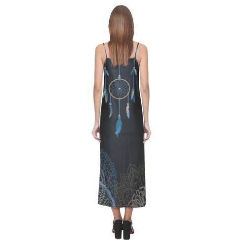 Dreamcatcher V-Neck Open Fork Long Dress(Model D18)