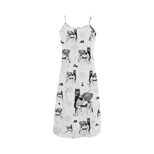 Black and White Lamassu Dress Alcestis Slip Dress (Model D05)