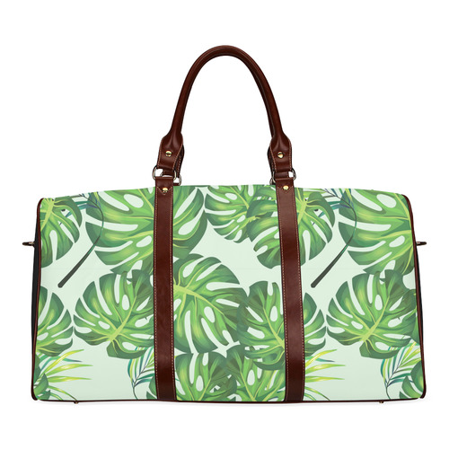 Tropical white Waterproof Travel Bag/Small (Model 1639)