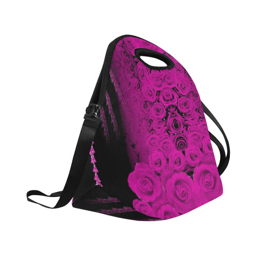 rose 2 love pink Neoprene Lunch Bag/Large (Model 1669)