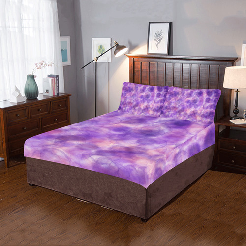 Purple 3-Piece Bedding Set