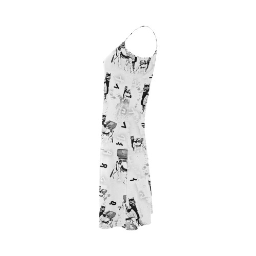 Black and White Lamassu Dress Alcestis Slip Dress (Model D05)
