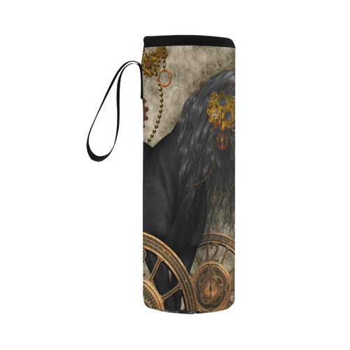 Beautiful wild horse with steampunk elements Neoprene Water Bottle Pouch/Large