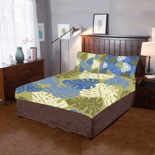 Tropical Green 3-Piece Bedding Set