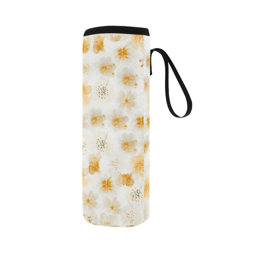 watercolor flowers 7 Neoprene Water Bottle Pouch/Large