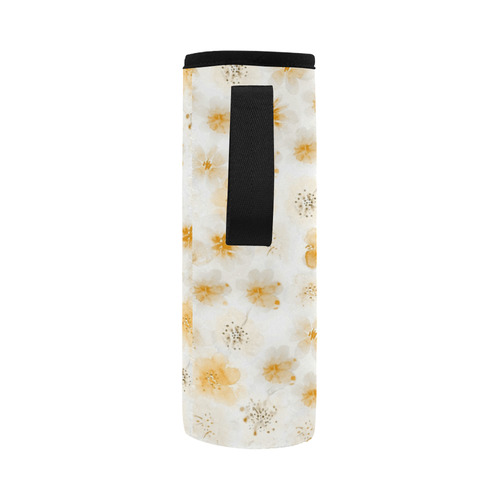 watercolor flowers 7 Neoprene Water Bottle Pouch/Large