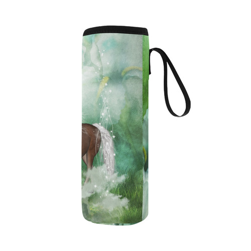 Horse in a fantasy world Neoprene Water Bottle Pouch/Large