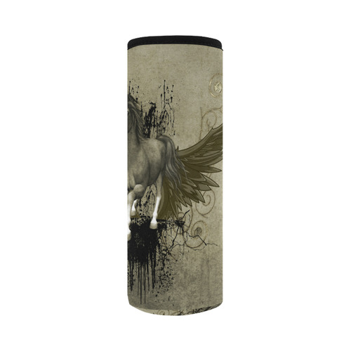 Wild horse with wings Neoprene Water Bottle Pouch/Large