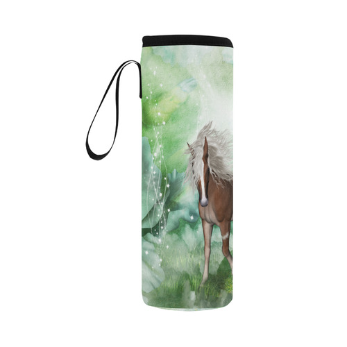 Horse in a fantasy world Neoprene Water Bottle Pouch/Large