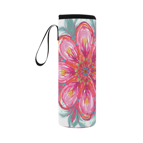 flower Neoprene Water Bottle Pouch/Large