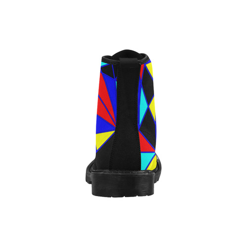 Triangle Design X Martin Boots for Women (Black) (Model 1203H)