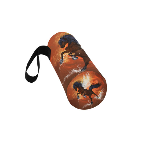 Horse with water wngs Neoprene Water Bottle Pouch/Large
