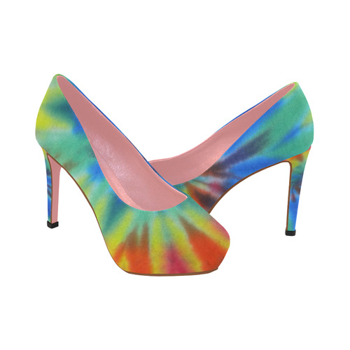 multi colored shoes heels