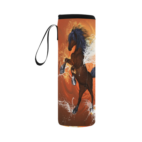 Horse with water wngs Neoprene Water Bottle Pouch/Large