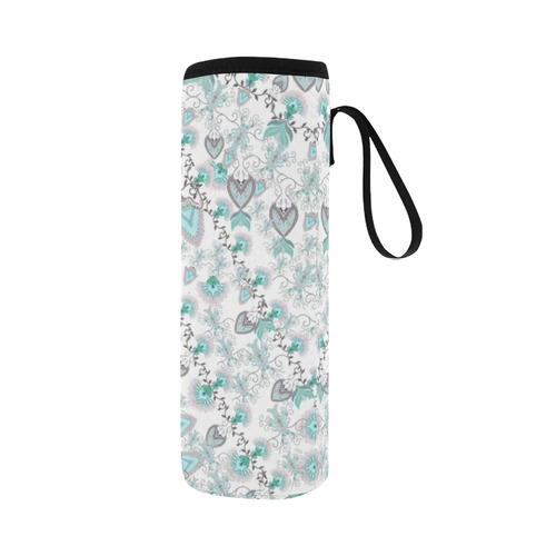 syrian flowers Neoprene Water Bottle Pouch/Large