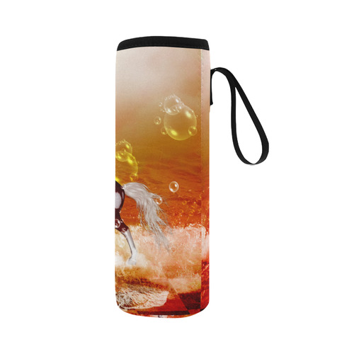 The wild horse Neoprene Water Bottle Pouch/Large