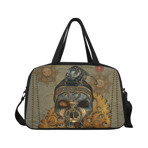 Awesome steampunk skull Fitness Handbag (Model 1671)