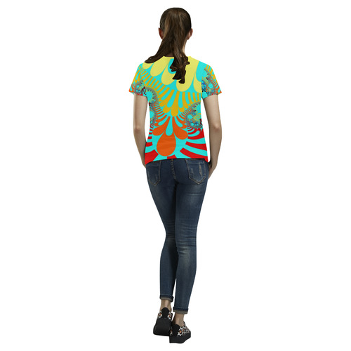 California Surf Mod All Over Print T-Shirt for Women (USA Size) (Model T40)