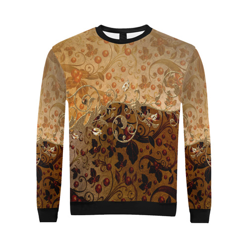 Wonderful decorative floral design All Over Print Crewneck Sweatshirt for Men (Model H18)