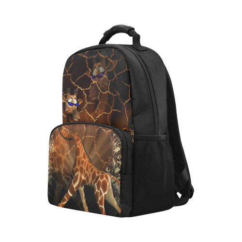 Funny giraffe with sunglasses Unisex Laptop Backpack (Model 1663)