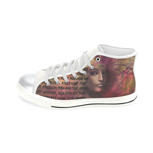 WritersLyfe0 High Top Canvas Women's Shoes/Large Size (Model 017)