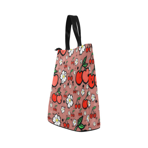 A Cherry Popart by Nico Bielow Nylon Lunch Tote Bag (Model 1670)