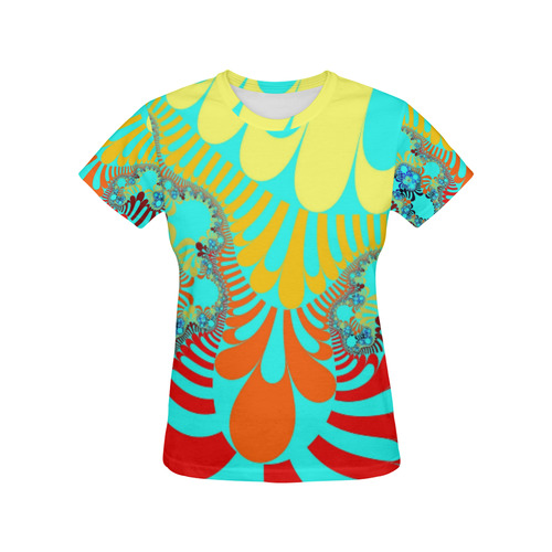 California Surf Mod All Over Print T-Shirt for Women (USA Size) (Model T40)