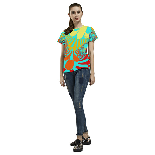 California Surf Mod All Over Print T-Shirt for Women (USA Size) (Model T40)