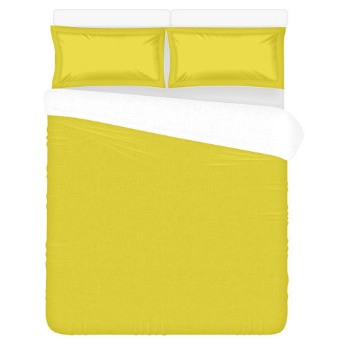 Designer Color Solid Sunflower 3-Piece Bedding Set